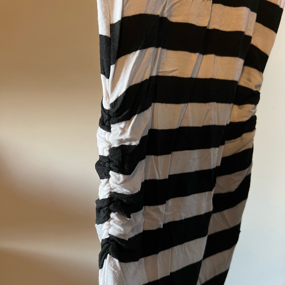 Stripped Mini Dress Off Shoulder